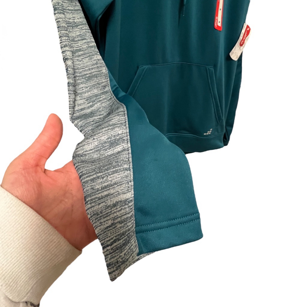 BCG Men’s Training Color Block Teal Hoodie, Size Medium - Picture 5 of 8